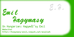 emil hagymasy business card